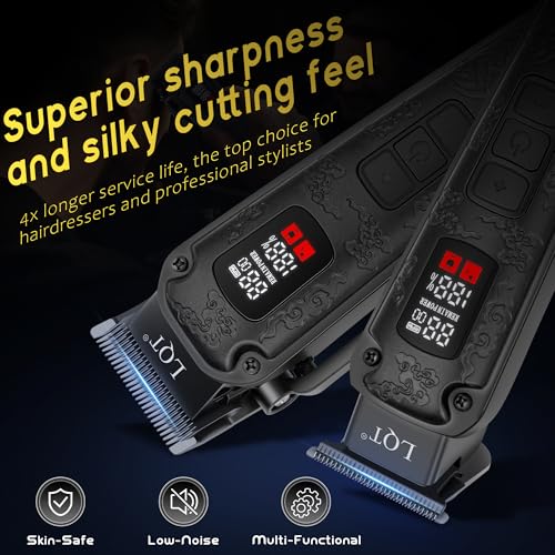Cordless Waterproof Professional Hair Clippers & Beard Trimmer Set for Men