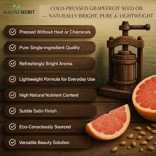Mayan's Secret 100% Pure Grapefruit Seed Oil, Premium Quality/Undiluted/Refined Cold Pressed/4 fl oz Glass Jar