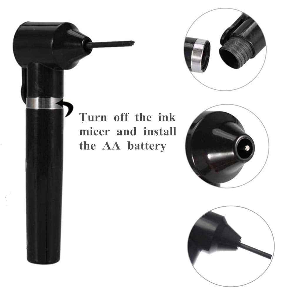 Ink Mixer Machine Set - Autdor Pigment Mixer Machine with 100Pcs Mixing Sticks Black Color Mixer Machine Ink Pigment Electric Agitator Machine for Permanent Makeup Eyebrow Microblading Supplies