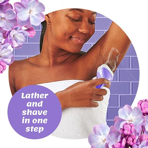 Women's Shaving Razor Kit with Moisturizing Cocoa Butter - 4 Blades, Pivoting Head