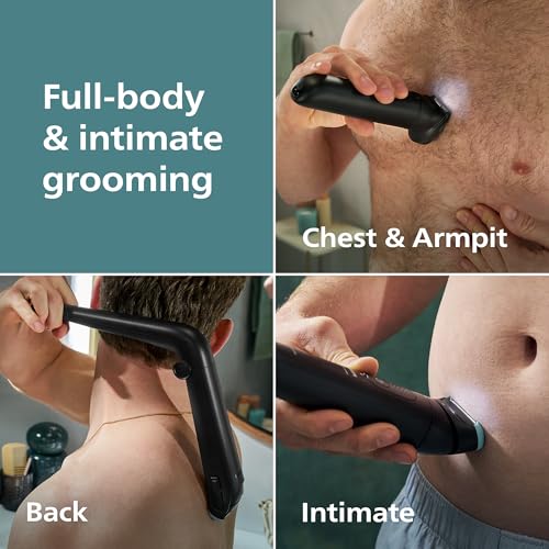 Waterproof Men's Body Groomer with Travel Case & 2D Flex Head