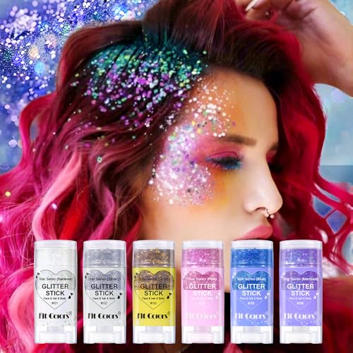 Waterproof Body Glitter Stick - Purple Shimmer Face & Hair Gel