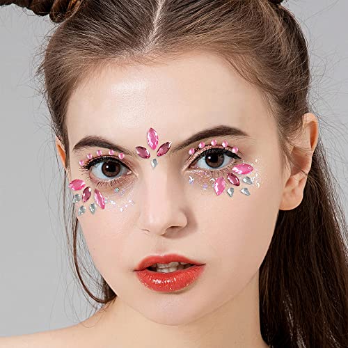 Face Tattoos for Eyebrow Diamond Tattoo Sticker Party Face Decoration Eye Makeup Supplies