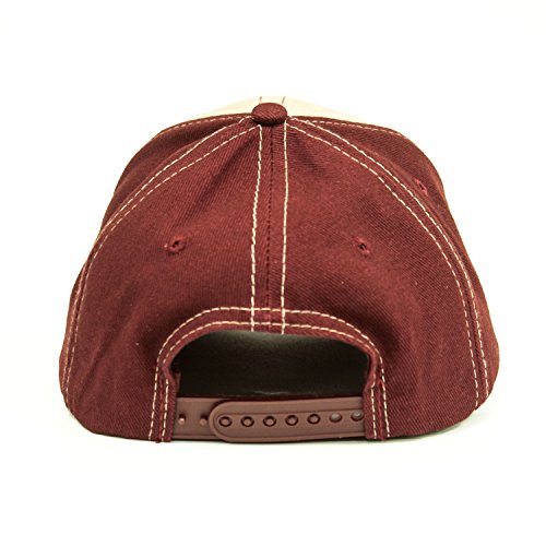 Tee Luv Dr Pepper Baseball Cap - Maroon Beige Cotton Hat