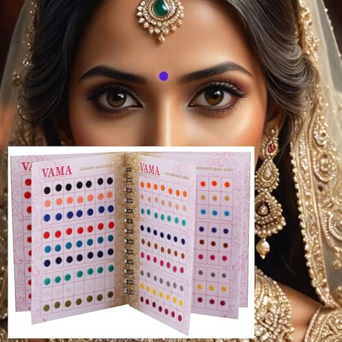 VAMA Multicolor Bindi Booklet - 504 Self-Adhesive Bindis for Women