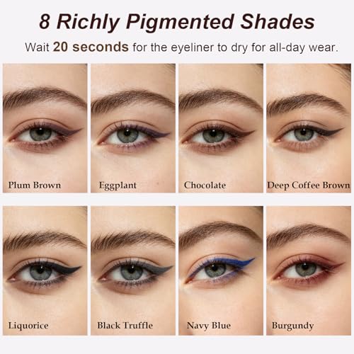 Plum Brown Gel Eyeliner Pencil for Mature Eyes, Waterproof