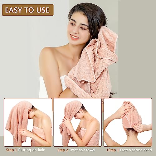 Microfiber Hair Towel Wrap 20x40 inch Quick Dry