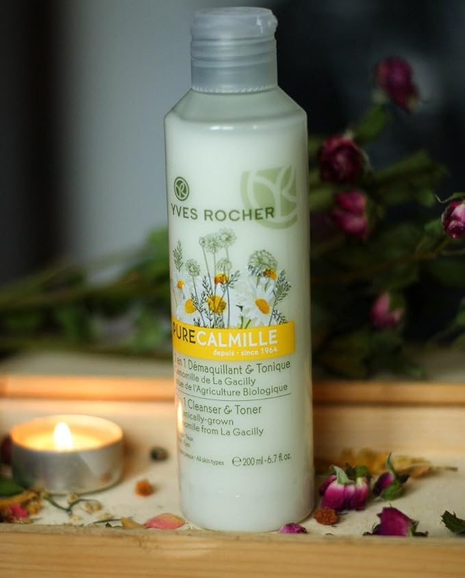 Yves Rocher Pure Calmille 2-in-1 Cleanser & Toner 200ml Set of 2