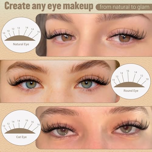 Manga Lash Clusters 10-16mm Wispy C-Curl Eyelash Extensions