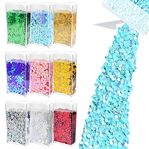 Wenida 9 Bottle Holographic Christmas Glitter Set