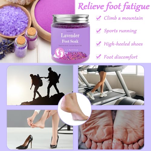 Lavender Foot Soak with Epsom & Sea Salt - 1.1 Lbs Natural Spa Treatment