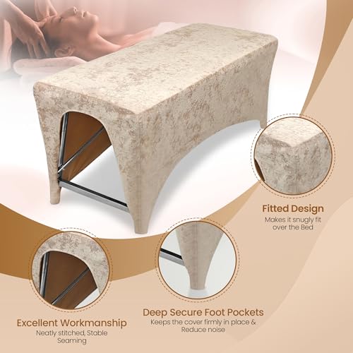 AIROW Ergonomic Lash Bed Foam Topper Cover for Massage & Salon Beds