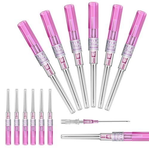 20G Piercing Needles Set - 6pcs Hollow Catheter Needles for Body Jewelry