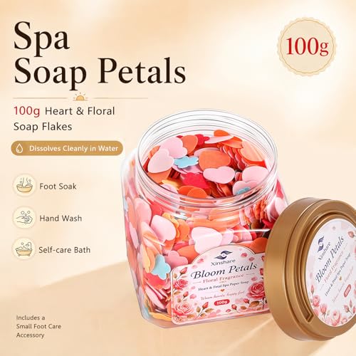 Foot Soak Soap Flower Petals - Fast-Dissolving Pedicure Spa Sheets