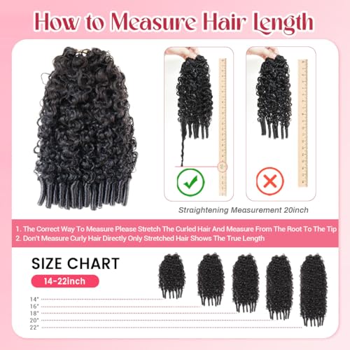 Burmese Curly Crochet Hair for Black Women - 14 Inch Knotless Extensions