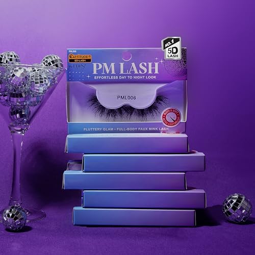 CATTITUDE 5D Cat Eye False Eyelashes - Wispy Faux Mink, Clear Band