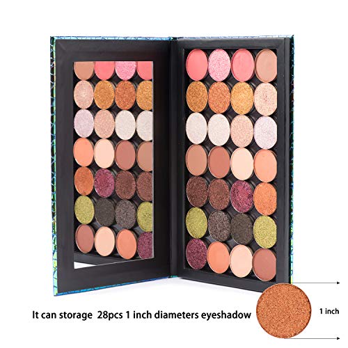 Allwon Magnetic Makeup Palette Mermaid Green with Mirror & 30 Metal Stickers