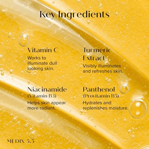 MEDIX Radiant Glow Vitamin C Body Wash W/Niacinamide | Citrus Scented Gentle Body & Face Cleanser For Women, Men, Dry Skin, & Smoother-Looking Skin | Removes Dirt, Oil, & Impurities, 3PC Travel Size