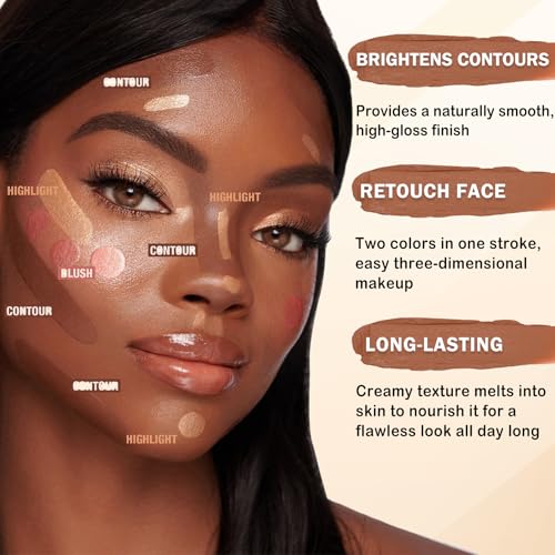 Cream Contour Stick Makeup Kit - 6 Colors, Double-Ended Design