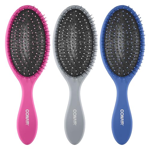 Conair Detangling Hair Brush Set 3-Pack | Wet & Dry
