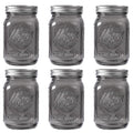 WELLIFE Wide Mouth Mason Jars 32 OZ, 6 Pack Mason Jars for Decor & DIY Crafts, Black Glass Storage Jars, Airtight jar, Fermenting, Pickling, Meal Prep