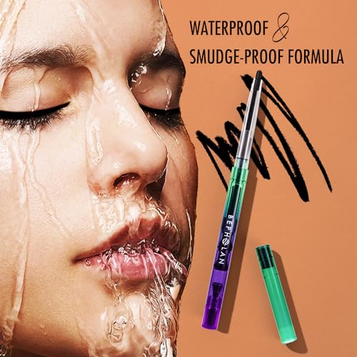 Black Gel Eyeliner Pencil Waterproof 24H Wear