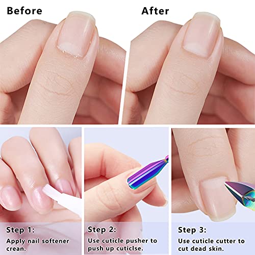 Decute Stainless Steel Cuticle Trimmer and Pusher Set - Manicure Tools