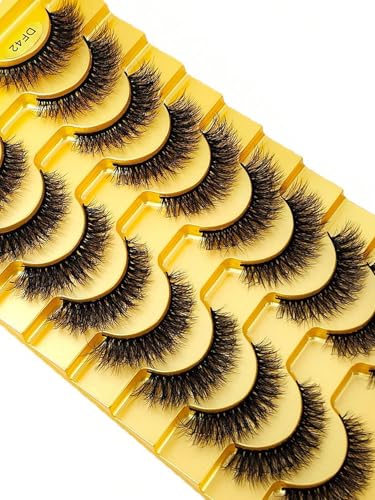 3D Mink False Eyelashes 10 Pairs Set - Natural & Fluffy