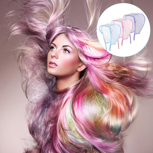 Hair Highlighting Kit with Caps, Crochet Hooks & Dye Brushes
