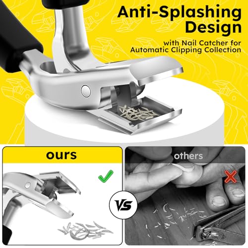 Angled Head Toenail Clippers for Thick Nails | Long-Handled Senior Nail Care