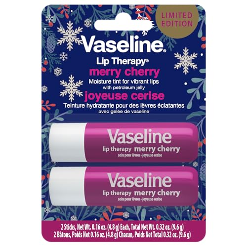 Vaseline Lip Therapy Stick Twin Pack ? Merry Cherry Holiday Limited Edition (4-Pack)
