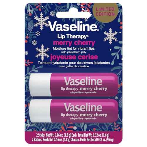Vaseline Lip Therapy Stick Twin Pack ? Merry Cherry Holiday Limited Edition (3-Pack)