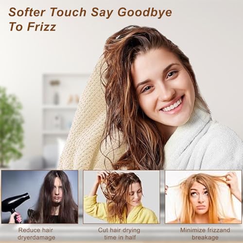 5-Pack Microfiber Hair Drying Towels - Fast-Drying Turbans for Women