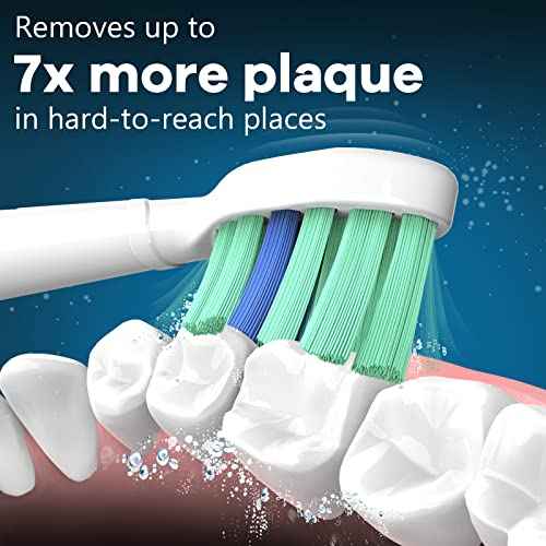 Toptheway Toothbrush Replacement Heads Compatible with Philips Sonicare ProtectiveClean DiamondClean C2 G2 W 4100 5100 5300 Plaque Control, 10 Pack