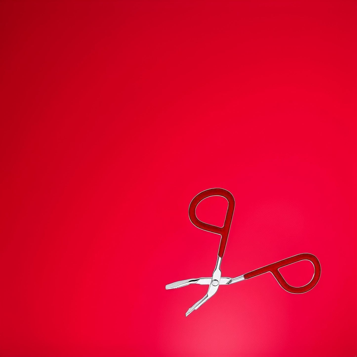 1Pc Red Eyebrow Tweezers Stainless Steel Scissors Shaped Tweezers Slant Tip Tweezer Clip Hair Tweezer Beauty Tool for Women Girl Hair Removal