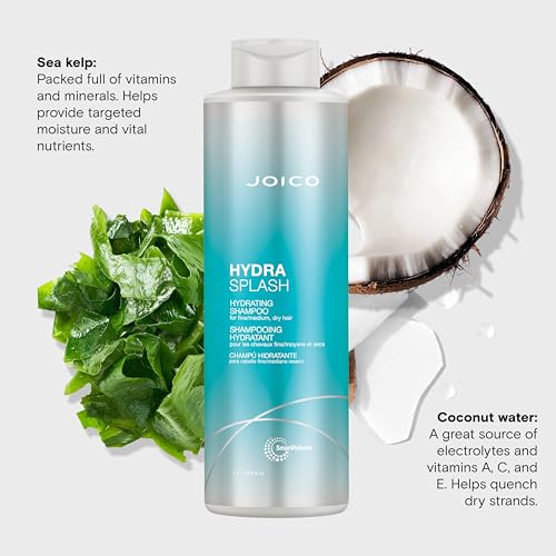Joico HydraSplash Hydrating Shampoo | For Fine, Medium, Dry Hair | Replenish Moisture | Add Hydration & Softness | With Sea Kelp & Coconut Water