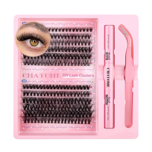 240Pcs Lash Clusters Kit 30D 40D with Bond & Tweezers