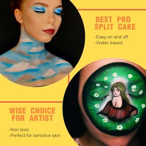 Bowitzki 10g Split Cake Face Paint Professional Water-Activated