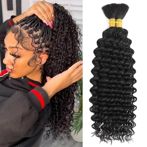 Deep Wave Braiding Hair 14" 100g 2-Bundle Pack Natural