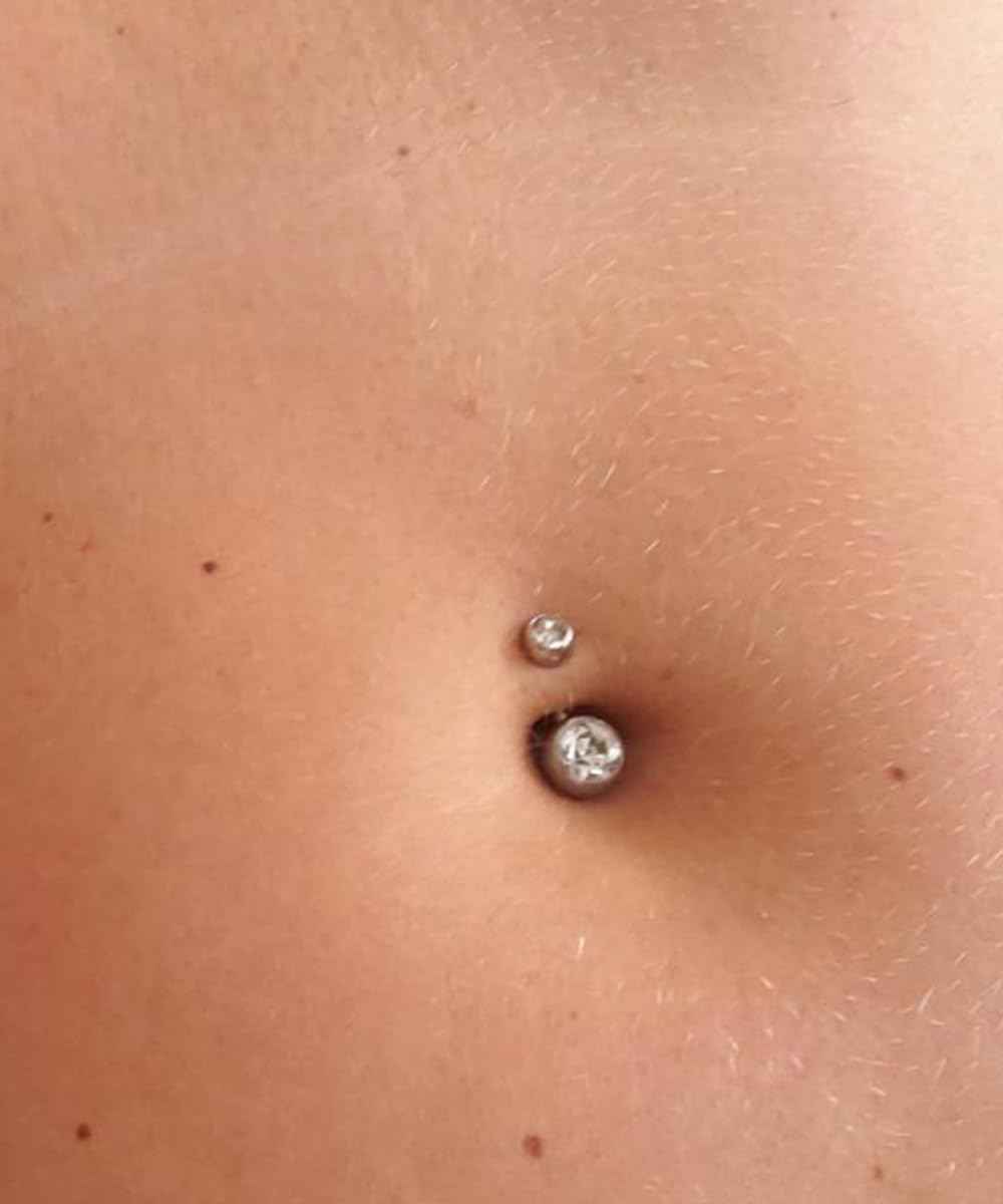 QWALIT Belly Button Piercing Kit Belly Piercing Kits Silver Belly Button Piercing Gun Self Belly Piercing Gun with Surgical Steel Dangle Belly Rings at Home