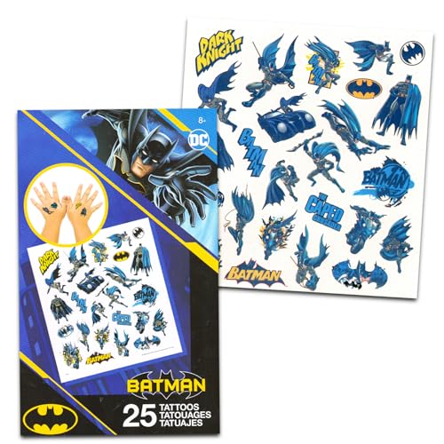 Batman & Superman Temporary Tattoos - 100 Pack Party Favors