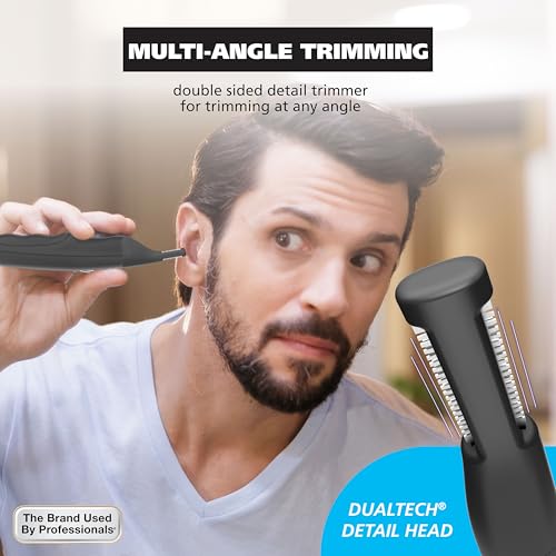 Wahl Pro Series¢ç Rechargeable Eyebrow, Ear & Nose Hair Trimmer for Men ? Painless DualTech¢ç Eyebrow Trimmer & Facial Hair Removal Device ? Model 3025656