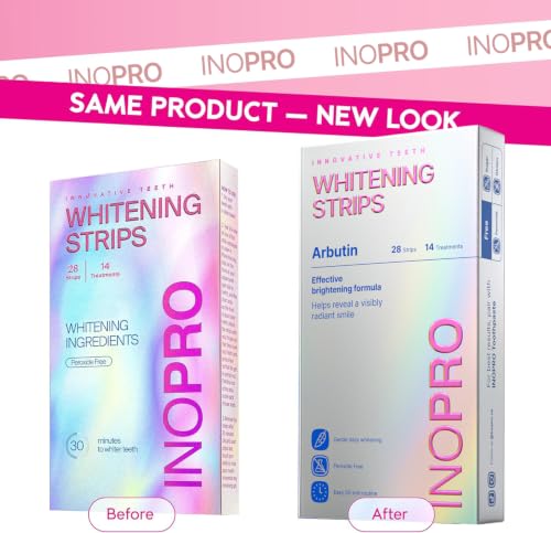 InoPro Teeth Whitening Strips 14-Day Kit - Peroxide-Free