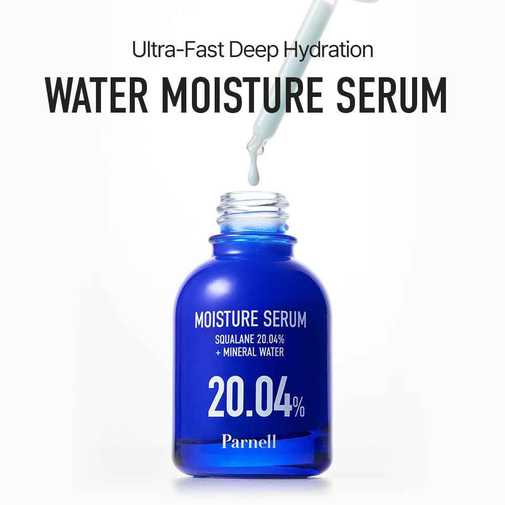 Parnell Squalane 20.04% Serum, Deep Hydrating Face Moisturizer, Mineral Water Barrier Serum for Dry & Sensitive Skin (1.01 fl.oz)