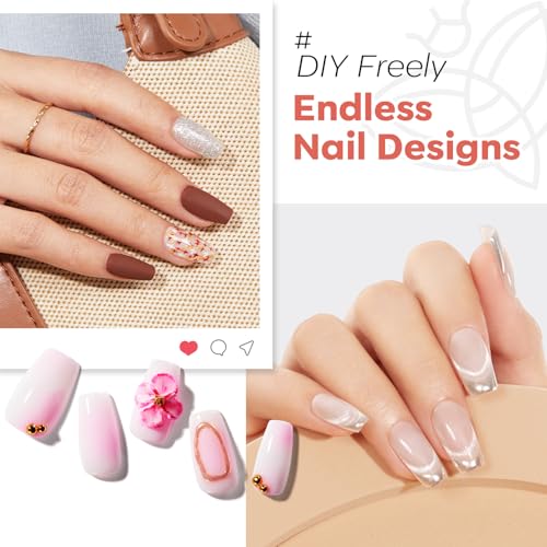 Modelones Short Coffin Nail Tips 360pcs - 15 Sizes Clear