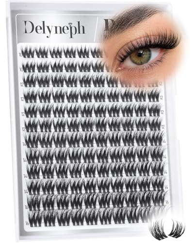 Fluffy Lash Clusters 10-16mm Wispy Eyelash Extensions by Delyneph