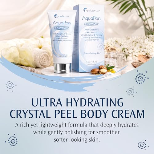 Crystal Peel Hydrating Body Cream for Dry Sensitive Skin, 6 Fl Oz