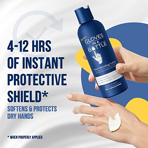 Gloves In A Bottle Shielding Lotion - Barrier Moisturizer for Dry Hands (8 oz)