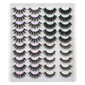 JIMIRE 20 Pairs False Eyelashes 4 Styles Mink Eyelashes Fluffy Pack 3D Volume Faux Mink Cat Eye Lashes Pack