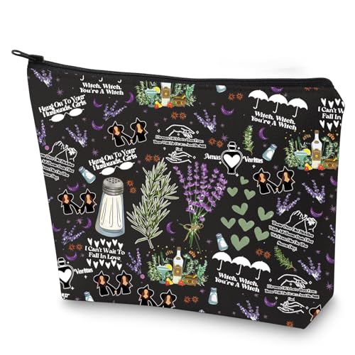 WZMPA Sisters Apothecary Cosmetic Bag Magic Witches Gift Salt Rosemary Lavender Love Makeup Zipper Pouch Bag Midnight Margaritas Merchandise (Sisters Apothecary BL)